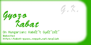 gyozo kabat business card